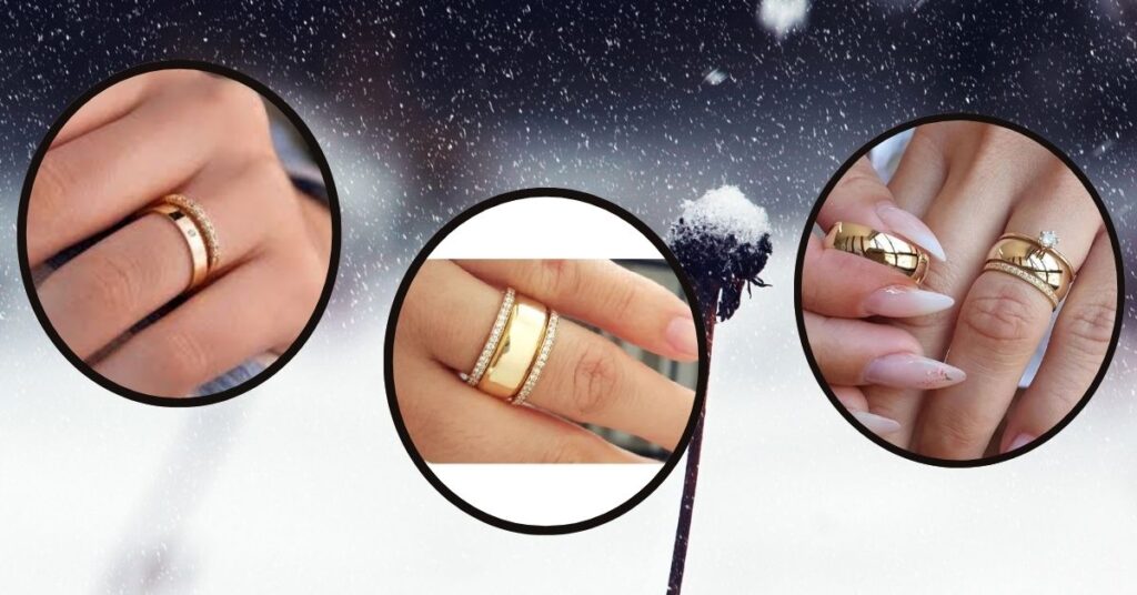 aparador de aliança ouro